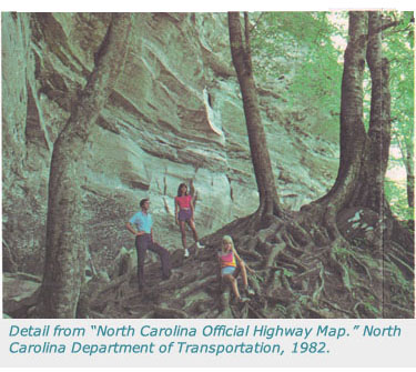 Detail from North Carolina Official Highway Map, 1982