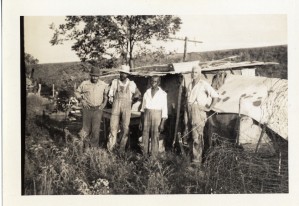 Photograph, "Evicted sharecroppers near Wynne, Arkansas" (September 1936), from Arthur Franklin Raper Papers, SHC #3966.