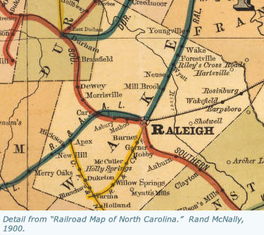 Railroad map, 1900