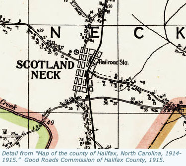 Detail from Map of the county of Halifax, North Carolina, 1914-1915