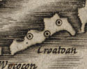 Detail from Virginia et Florida, Mercator, 1610