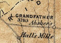 Detail from Geological Map of North Carolina, 1882