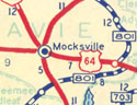 Detail from State highway system of North Carolina, 1936
